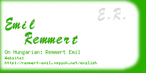 emil remmert business card